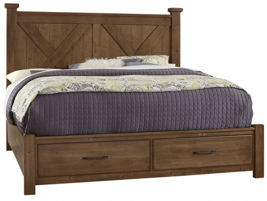 Show details for COOL RUSTIC QUEEN SIZE X BED WITH FOOTBOARD STORAGE Picture of COOL RUSTIC QUEEN SIZE X BED WITH FOOTBOARD STORAGE