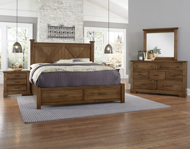 Picture of COOL RUSTIC QUEEN SIZE X BED WITH FOOTBOARD STORAGE