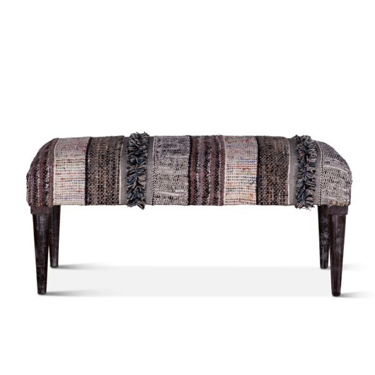 Show details for MARRAKECH BENCH 42" FLUFFY BLACK Picture of MARRAKECH BENCH 42" FLUFFY BLACK