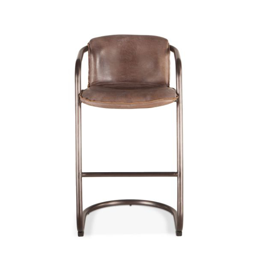 Show details for PORTOFINO LEATHER BAR CHAIR IN JET BROWN Picture of PORTOFINO LEATHER BAR CHAIR IN JET BROWN